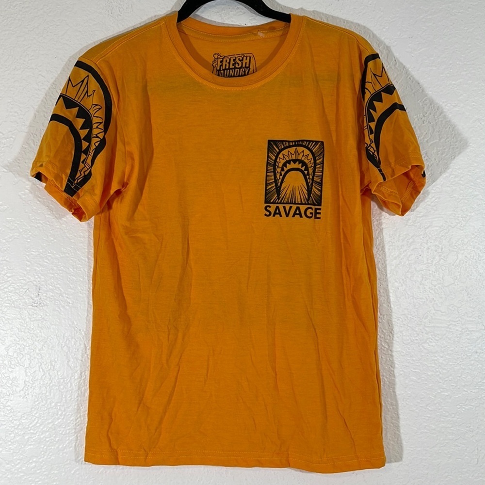 FRESH LAUNDRY SAVAGE Graphic Tee Short Sleeves T-Shirt Size Large New - Picture 2 of 5